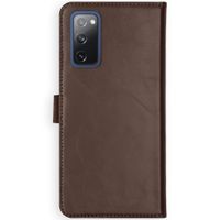 Selencia Echtleder Klapphülle Samsung Galaxy S20 FE - Braun