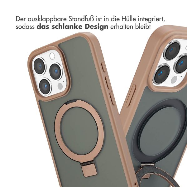 Accezz Ring Stand Backcover mit MagSafe Apple iPhone 16 Pro Max - Braun