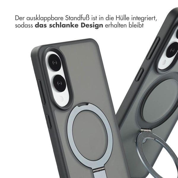 Accezz Ring Stand Backcover mit MagSafe Samsung Galaxy S25 Edge - Schwarz