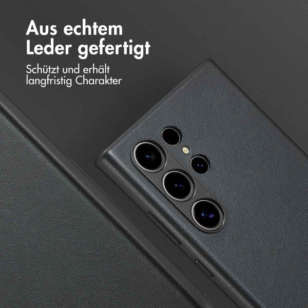 Accezz MagSafe Leather Backcover Samsung Galaxy S24 Ultra - Onyx Black