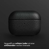 Accezz Echtleder Case  Apple AirPods Pro 2 - Schwarz