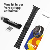 Accezz Mattes Titanstahlarmband für Apple Watch | 44/45/46/49 mm - Schwarz