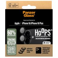 PanzerGlass Hoops Optic Rings Kameraschutz Apple iPhone 16 / 16 Plus - Schwarz