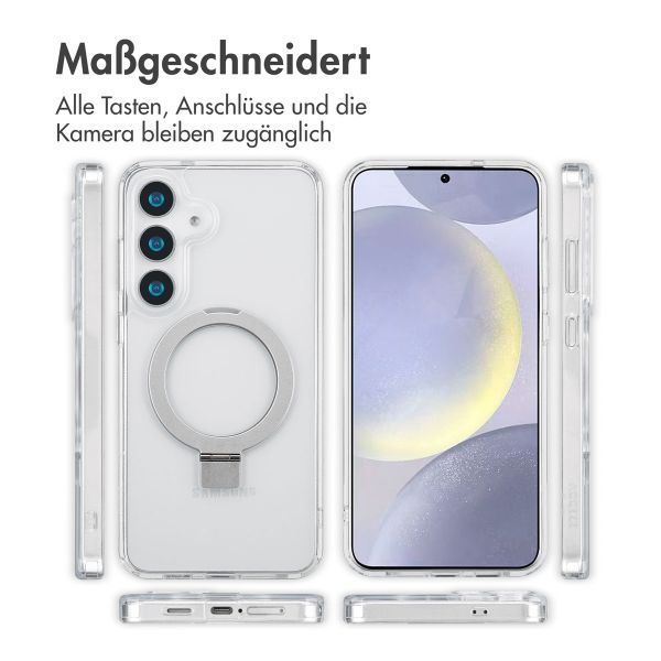 Accezz Ring Stand Backcover mit MagSafe Samsung Galaxy S25 Plus - Transparent