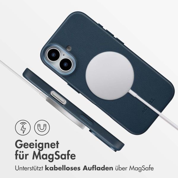 Accezz MagSafe Leather Backcover Apple iPhone 17 - Nightfall Blue