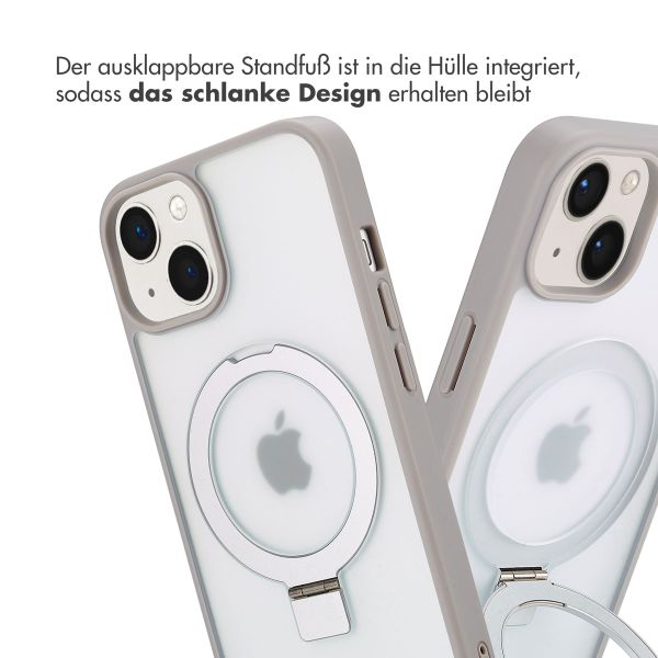 Accezz Ring Stand Backcover mit MagSafe Apple iPhone 14 - Grau