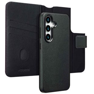 Accezz 2-in-1 Klapphülle aus Leder mit MagSafe Samsung Galaxy S25 - Onyx Black