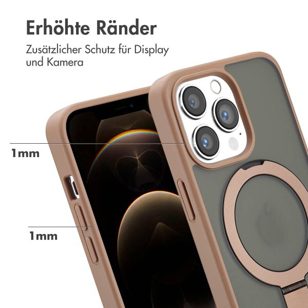 Accezz Ring Stand Backcover mit MagSafe Apple iPhone 13 Pro - Braun