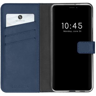 Selencia Echtleder Klapphülle Apple iPhone 13 Pro - Blau