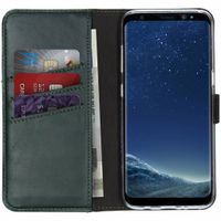 Selencia Echtleder Klapphülle Samsung Galaxy S8 - Grün