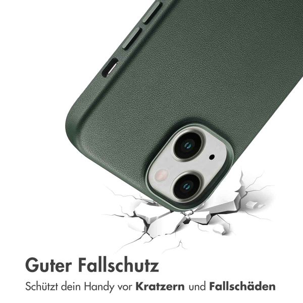 Accezz MagSafe Leather Backcover Apple iPhone 14 - Cedar Green