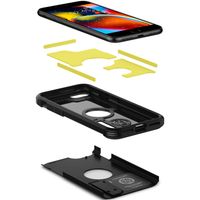 Spigen Tough Armor Backcover Apple iPhone SE (2022 / 2020) - Schwarz