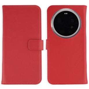 Selencia Echtleder Klapphülle Xiaomi 17 Ultra - Rot