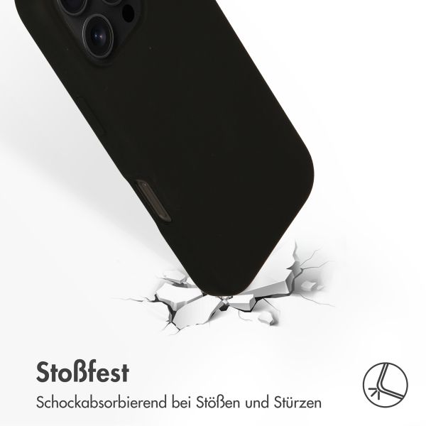 Accezz Liquid Silikoncase mit MagSafe Apple iPhone 16 Pro - Schwarz
