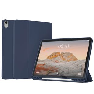 Accezz Smarte Klapphülle aus Silikon Apple iPad Air 11 Zoll (2026) M4 / (2025) M3 / (2024) M2 / Air 5 (2022) / Air 4 (2020) - Dunkelblau