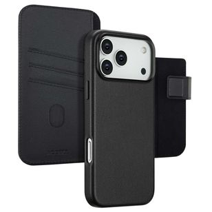 Accezz 2-in-1 Klapphülle aus Leder mit MagSafe Apple iPhone 17 Pro Max - Onyx Black