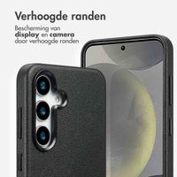 Accezz Echtleder Hülle + MagSafe Wallet Samsung Galaxy S25 Plus - Onyx Black