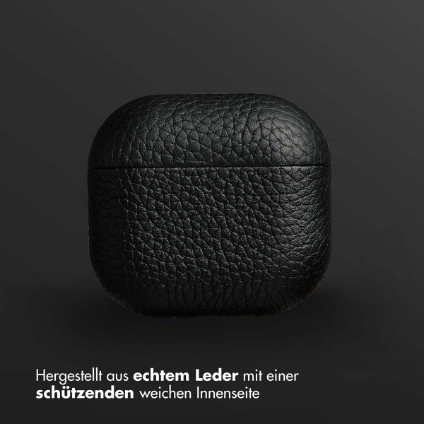 Accezz Echtleder Case Apple AirPods 5 / 4 - Schwarz