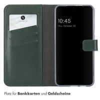 Selencia Echtleder Klapphülle Samsung Galaxy S25 Plus - Grün