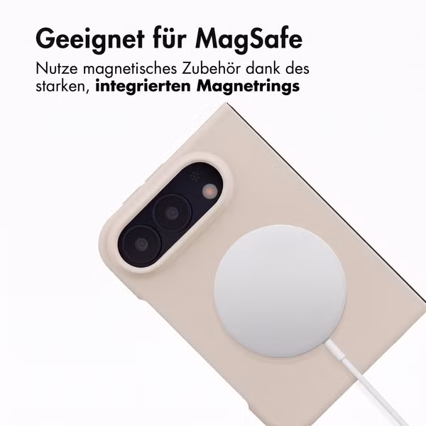 Accezz Liquid Silikoncase mit MagSafe Apple iPhone Duo - Stone