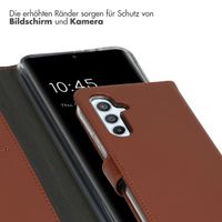 Selencia Echtleder Klapphülle Samsung Galaxy A54 (5G) - Hellbraun