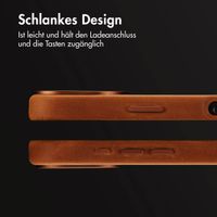 Accezz Vintage Leather Magsafe Backcover Apple iPhone 16 - Tabacco Cognac