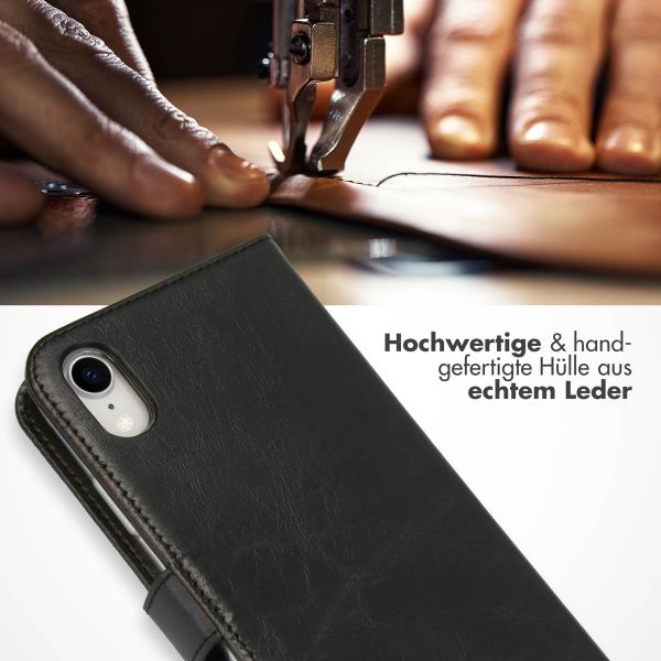 Selencia Echtleder Klapphülle Apple iPhone Xr - Schwarz