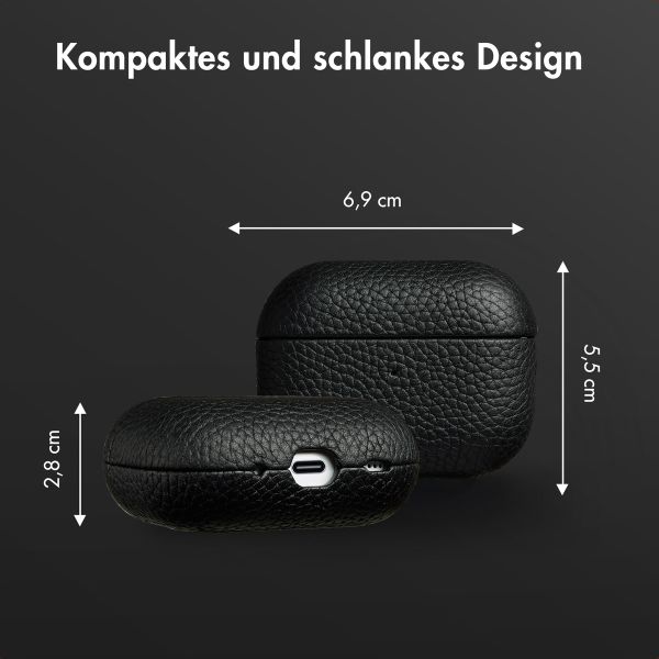 Accezz Echtleder Case  Apple AirPods Pro 2 - Schwarz