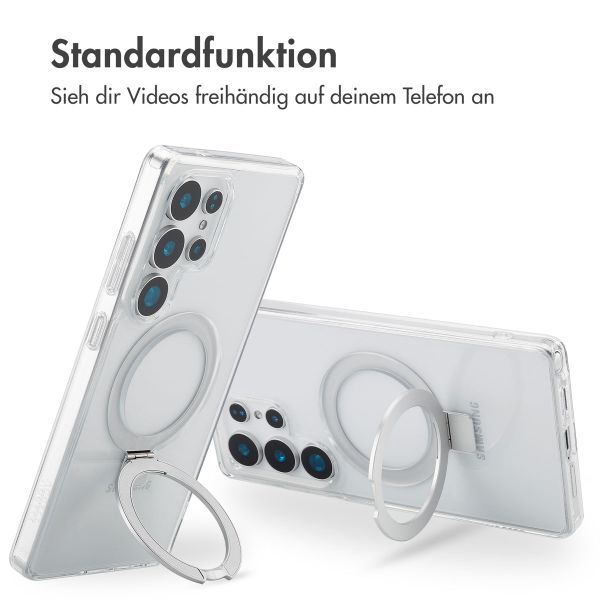 Accezz Ring Stand Backcover mit MagSafe Samsung Galaxy S25 Ultra - Transparent