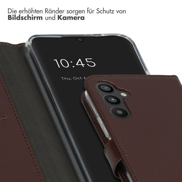 Selencia Echtleder Klapphülle Samsung Galaxy A34 (5G) - Braun