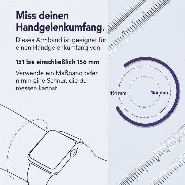 Apple Silikon Solo Loop für  Apple Watch | 38/40/41/42 mm - Größe 4 - Purple Fog