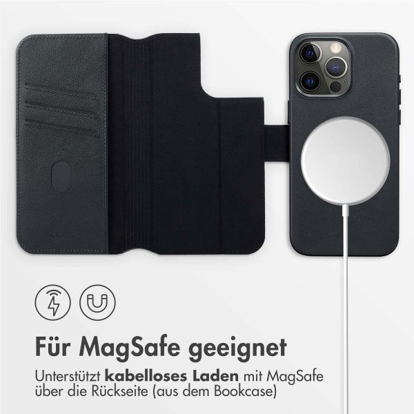 Accezz 2-in-1 Klapphülle aus Leder mit MagSafe Apple iPhone 15 Pro Max - Onyx Black