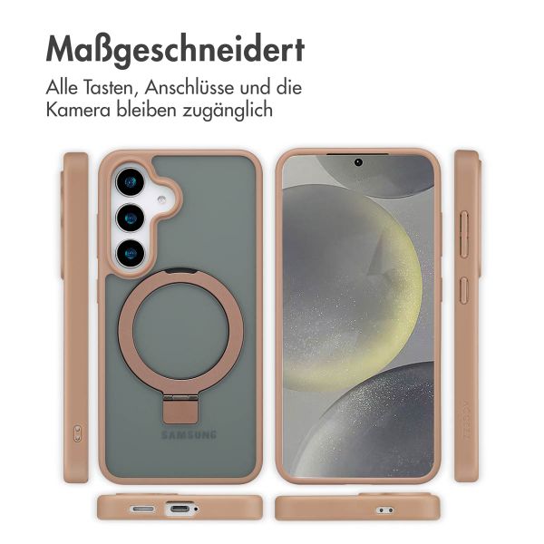 Accezz Ring Stand Backcover mit MagSafe Samsung Galaxy S25 - Braun