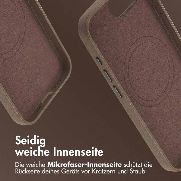 Accezz MagSafe Leather Backcover Apple iPhone 17e / 16e - Kaffeebraun