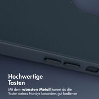 Accezz MagSafe Leather Backcover Apple iPhone 12 (Pro) - Nightfall Blue