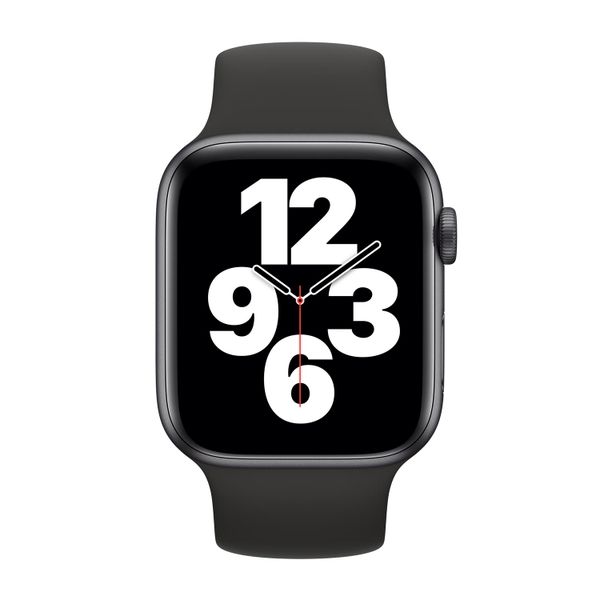 Apple Silikon Solo Loop für  Apple Watch | 38/40/41/42 mm - Größe 6 - Schwarz