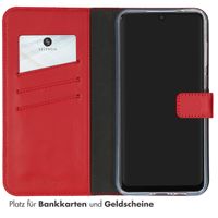 Selencia Echtleder Klapphülle Samsung Galaxy A55 - Rot