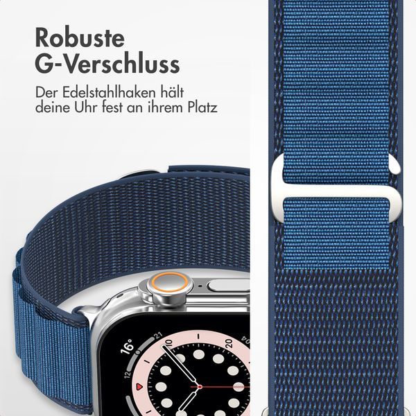 Accezz Nylon Alpine Armband für Apple Watch | 44/45/46/49 mm - Dark Blue
