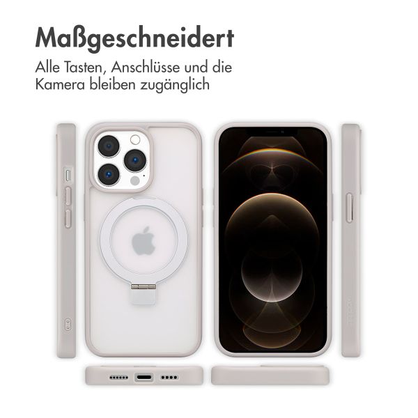 Accezz Ring Stand Backcover mit MagSafe Apple iPhone 13 Pro Max - Grau