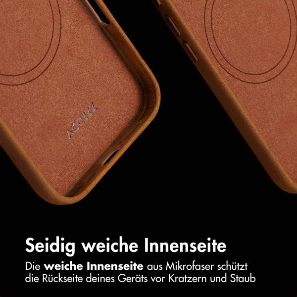 Accezz Vintage Leather Magsafe Backcover Apple iPhone 16 - Tabacco Cognac