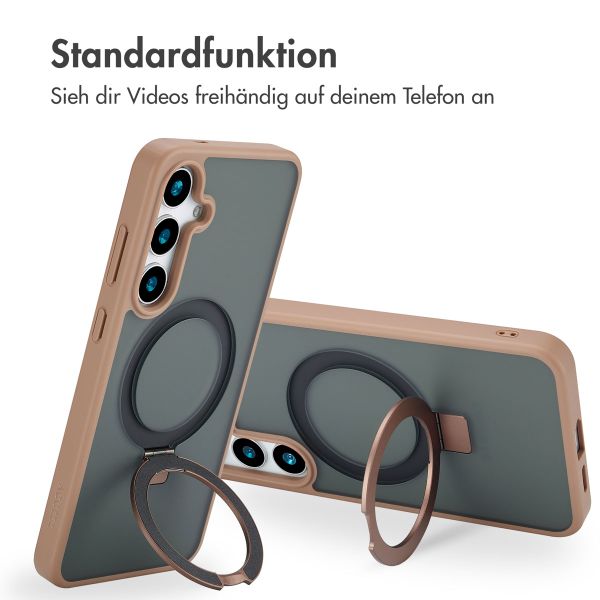 Accezz Ring Stand Backcover mit MagSafe Samsung Galaxy S24 Plus - Braun