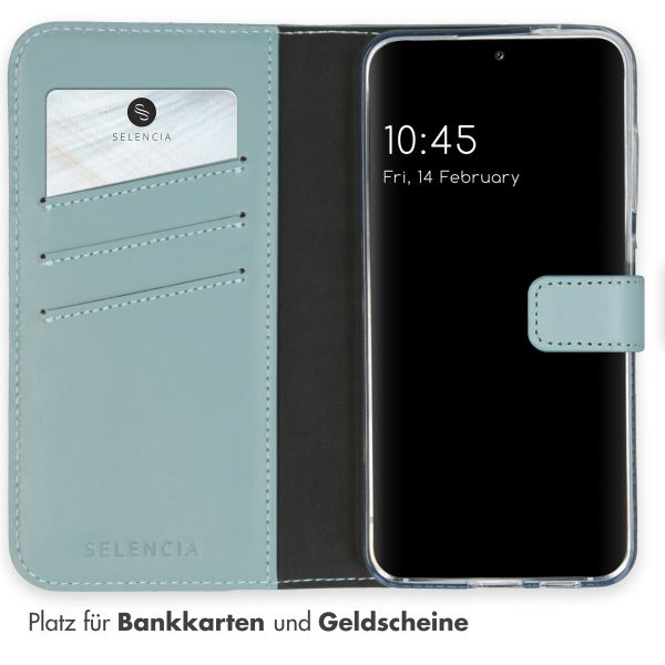 Selencia Echtleder Klapphülle Samsung Galaxy S24 - Air Blue