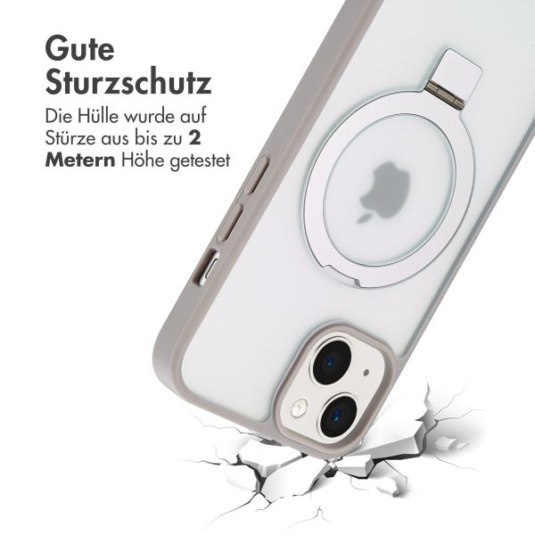 Accezz Ring Stand Backcover mit MagSafe Apple iPhone 14 - Grau