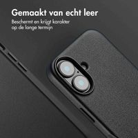 Accezz Echtleder Hülle + MagSafe Wallet Apple iPhone 16 - Onyx Black