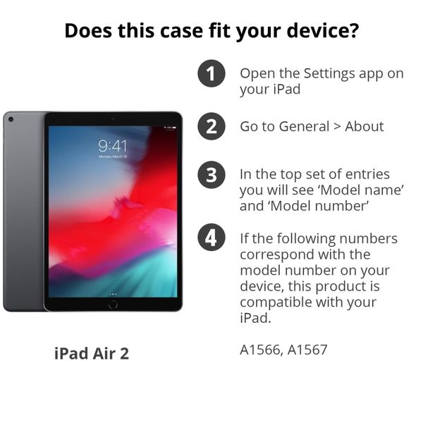 Gestalte deine eigene 360° drehbare Klapphülle Apple iPad Air 2 (2014) - Schwarz