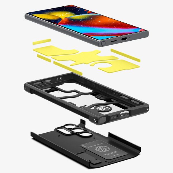 Spigen Tough Armor Backcover Samsung Galaxy S24 Ultra - Schwarz