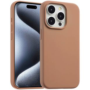 Accezz Liquid Silikoncase mit MagSafe Apple iPhone 15 Pro Max - Hellbraun