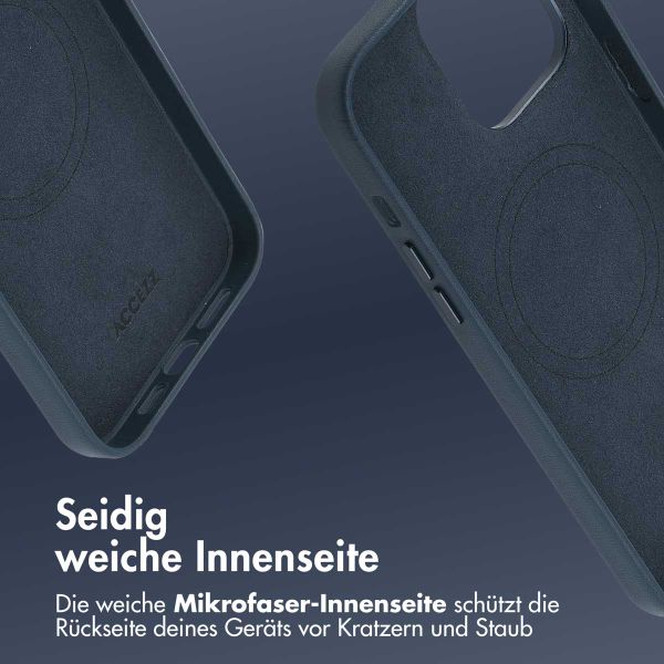 Accezz MagSafe Leather Backcover Apple iPhone 14 Pro Max - Nightfall Blue