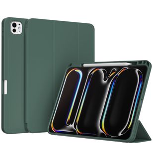 Accezz Smarte Klapphülle aus Silikon Apple iPad Pro 11 (2025) M5 / (2024) M4 - Dunkelgrün