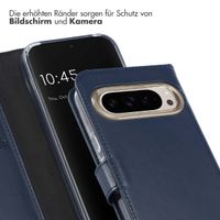 Selencia Echtleder Klapphülle Google Pixel 9 / 9 Pro - Blau